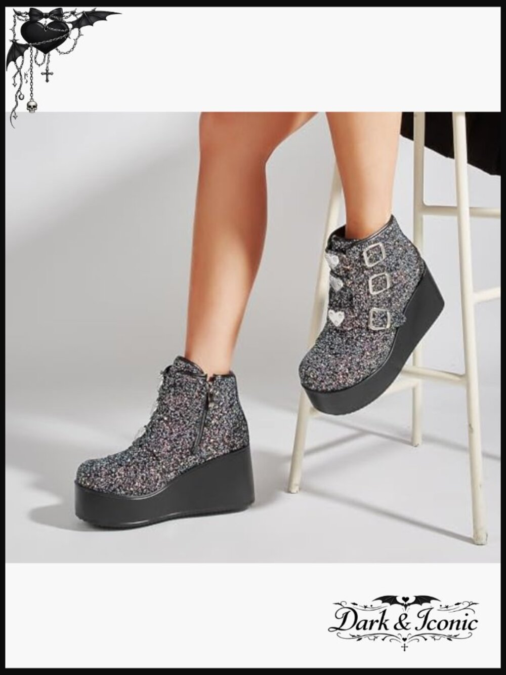 Platform Wedge Ankle Boots Chunky Sole Lace Up Winter Booties - Picture 2 of 7